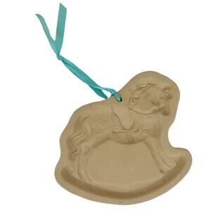 Vtg 1986 Brown Bag Cookie Art 6" Rocking Horse Stoneware Mold Hill Design UNUSED